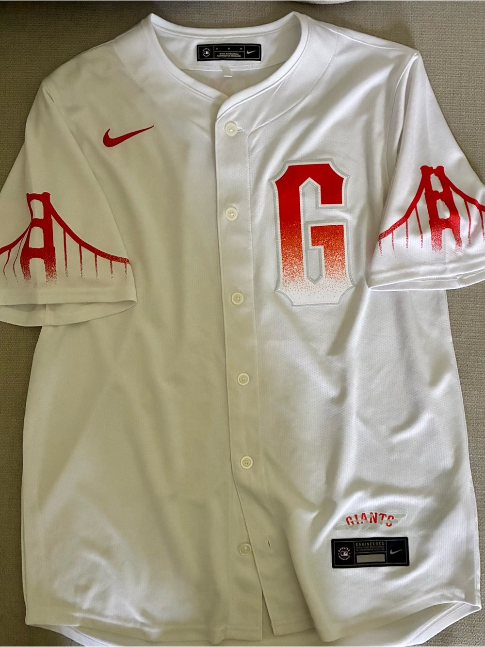 Nike MLB San Francisco Giants team city connect jersey size Medium